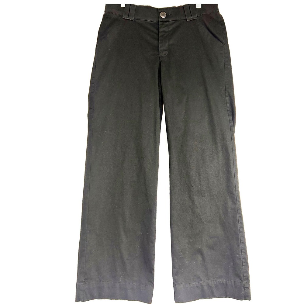 Lee Womens Black Wide Leg No Gap Waistband Trousers Size 12M 4695401